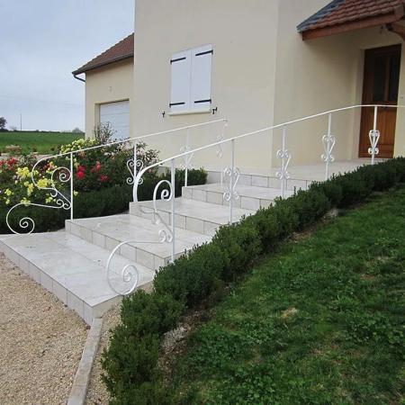 Main courante avec volute